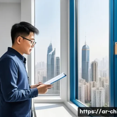 중국 주택 임대 시 계약 주의사항 - A detailed, realistic apartment inspection scene in a modern Chinese city, focusing on a Middle East...