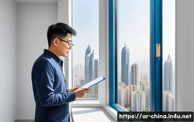 중국 주택 임대 시 계약 주의사항 - A detailed, realistic apartment inspection scene in a modern Chinese city, focusing on a Middle East...